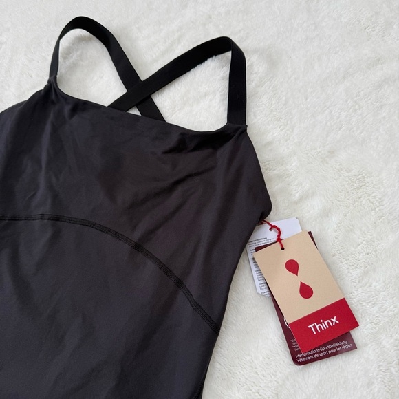 Thinx Super Absorbency Leotard in Black Large - Picture 3 of 6
